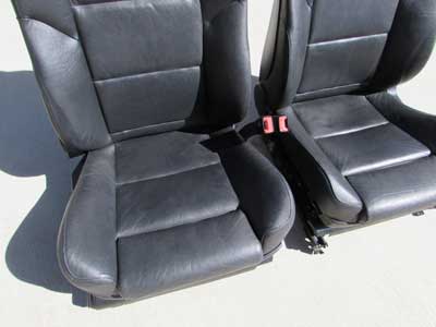 BMW Sport Front Seats (Left and Right Set), Black Dakota Leather, Electric Memory E60 525i 530i 545i2